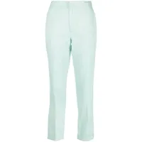 twinset pantalon droit à coupe courte - vert