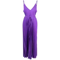 p.a.r.o.s.h. robe longue palmer à design plissé - violet