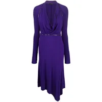 tom ford robe mi-longue à design asymétrique - violet