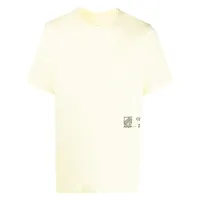 oamc t-shirt en coton à imprimé photographique - jaune