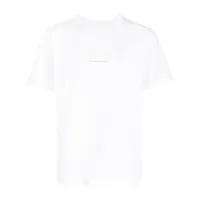 mm6 maison margiela t-shirt à patch logo - blanc