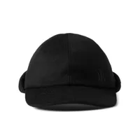 burberry casquette en cachemire à logo - noir