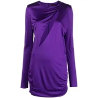 versace robe courte à découpes - violet