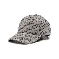 karl lagerfeld casquette à logo imprimé - noir