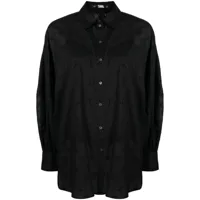karl lagerfeld chemise en coton à motif monogrammé - noir