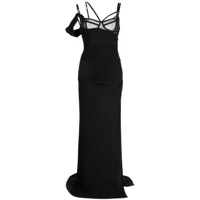 rachel gilbert robe longue bridger à détails drapés - noir