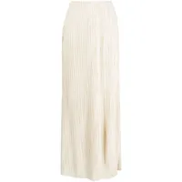 rachel gilbert jupe longue ziara à design plissé - blanc