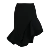 jnby jupe mi-longue à design asymétrique - noir