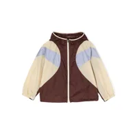 jnby by jnby veste zippée à design colour block - marron
