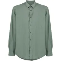 sunspel chemise en coton - vert