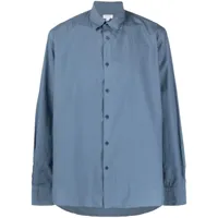 sunspel chemise en coton - bleu