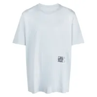 oamc t-shirt en coton à imprimé photographique - bleu