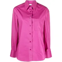 marant étoile chemise en coton à poches poitrine - rose