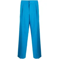 bonsai pantalon ample à design plissé - bleu