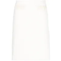 lanvin jupe droite à taille haute - blanc