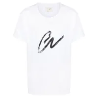 greg lauren t-shirt en coton à logo imprimé - blanc