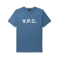 a.p.c. t-shirt en coton à logo imprimé - bleu
