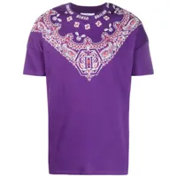 philipp plein t-shirt à imprimé bandana - violet