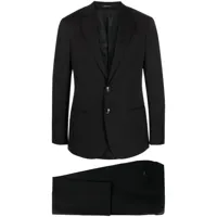 giorgio armani costume à veste à simple boutonnage - noir