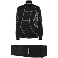 plein sport veste zippée à imprimé graphique - noir