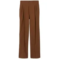 burberry pantalon de costume à plis marqués - marron