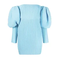solace london robe courte skye à design plissé - bleu