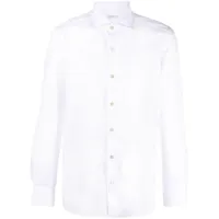 boglioli chemise en coton à manches longues - blanc