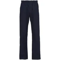 prada pantalon en coton à coupe quatre poches - bleu