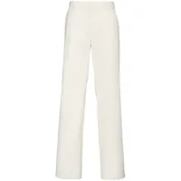 prada pantalon de costume à patch logo - blanc