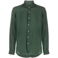 fay chemise en lin - vert