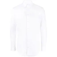 giorgio armani chemise en popeline à coupe cintrée - blanc