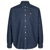 supreme chemise en jean small box 'fw 22' - bleu