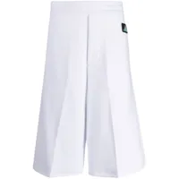 oamc short de sport en coton à patch logo - blanc