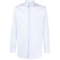 tintoria mattei chemise cintrée en coton à rayures - blanc