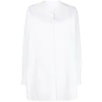 ermanno scervino chemise en coton à coupe longue - blanc