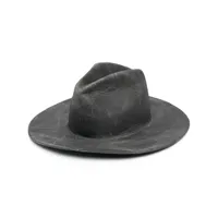 reinhard plank chapeau norma à fini ciré - noir