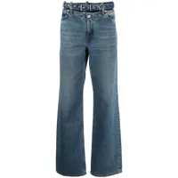 y/project jean evergreen y belt à coupe ample - bleu