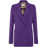 philipp plein blazer cady à boutonnière croisée - violet