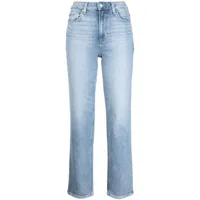 paige jean droit à coupe courte - bleu
