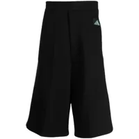 oamc short de sport en coton à patch logo - noir