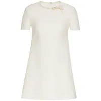 valentino garavani robe courte crepe couture - blanc