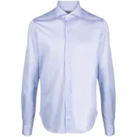 orian chemise boutonnée à manches longues - bleu