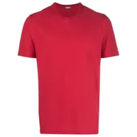 zanone t-shirt en coton à manches courtes - rouge