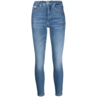 calvin klein jeans jean à coupe courte - bleu