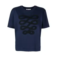 ports 1961 t-shirt en coton à strass - bleu