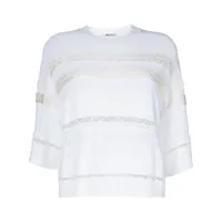 ports 1961 t-shirt en coton à broderies - blanc