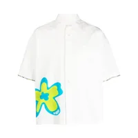 bonsai chemise en coton à fleurs - blanc