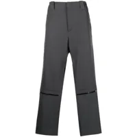 oamc pantalon droit à détails de zips - gris