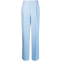 tagliatore pantalon plissé à taille haute - bleu