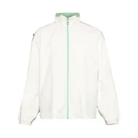 robyn lynch veste zippée à détails passepoilés - blanc